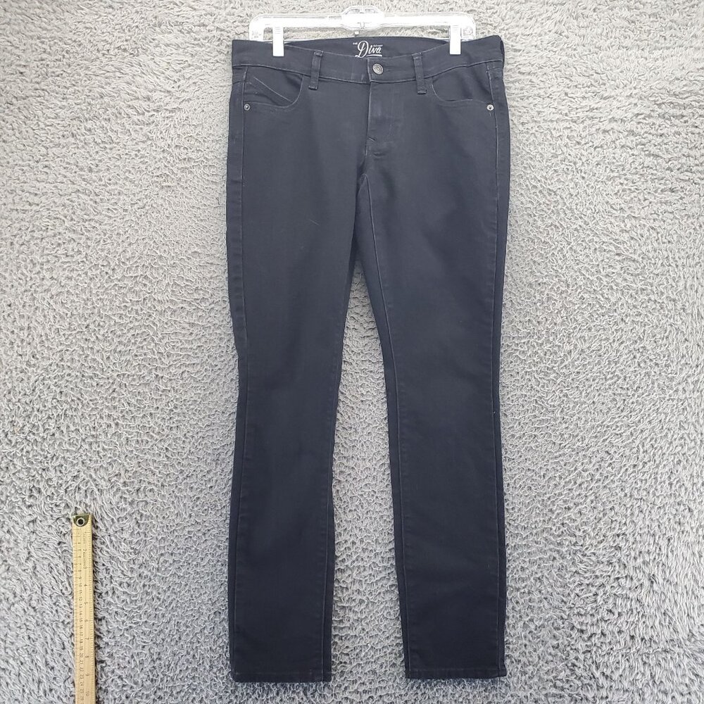 Old Navy Jeans Womens Size 6 Black The Diva Skinny Stretch Denim Cotton Blend